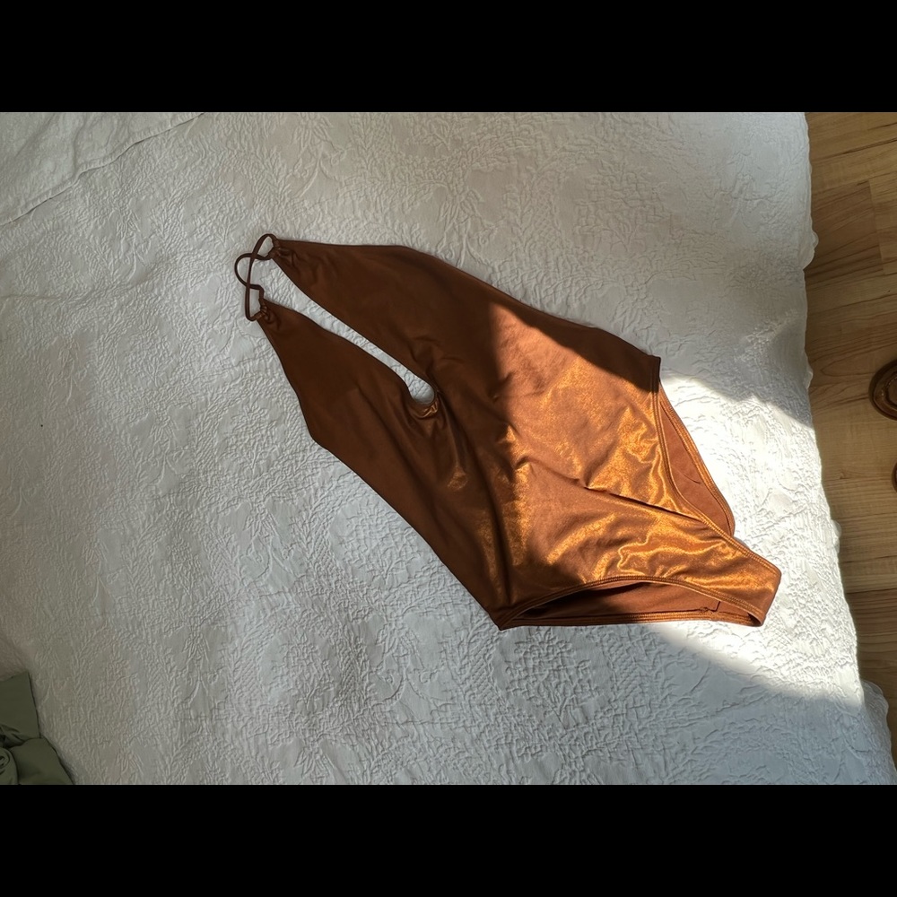 H&M Brown Halter One-Piece Swimsuit - Picture 3 of 4